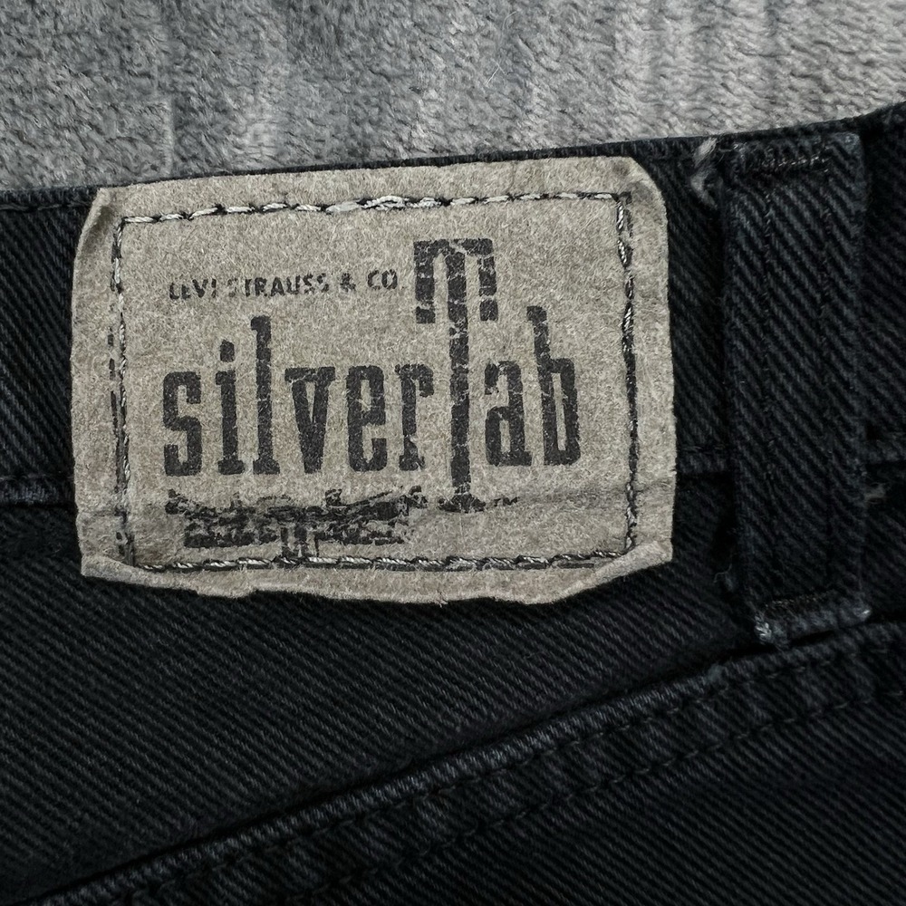 VTG 1996 Levis Silver Tab Men's Baggy Loose 36X34 Black Jeans USA 90s Y2K EUC - Picture 7 of 16